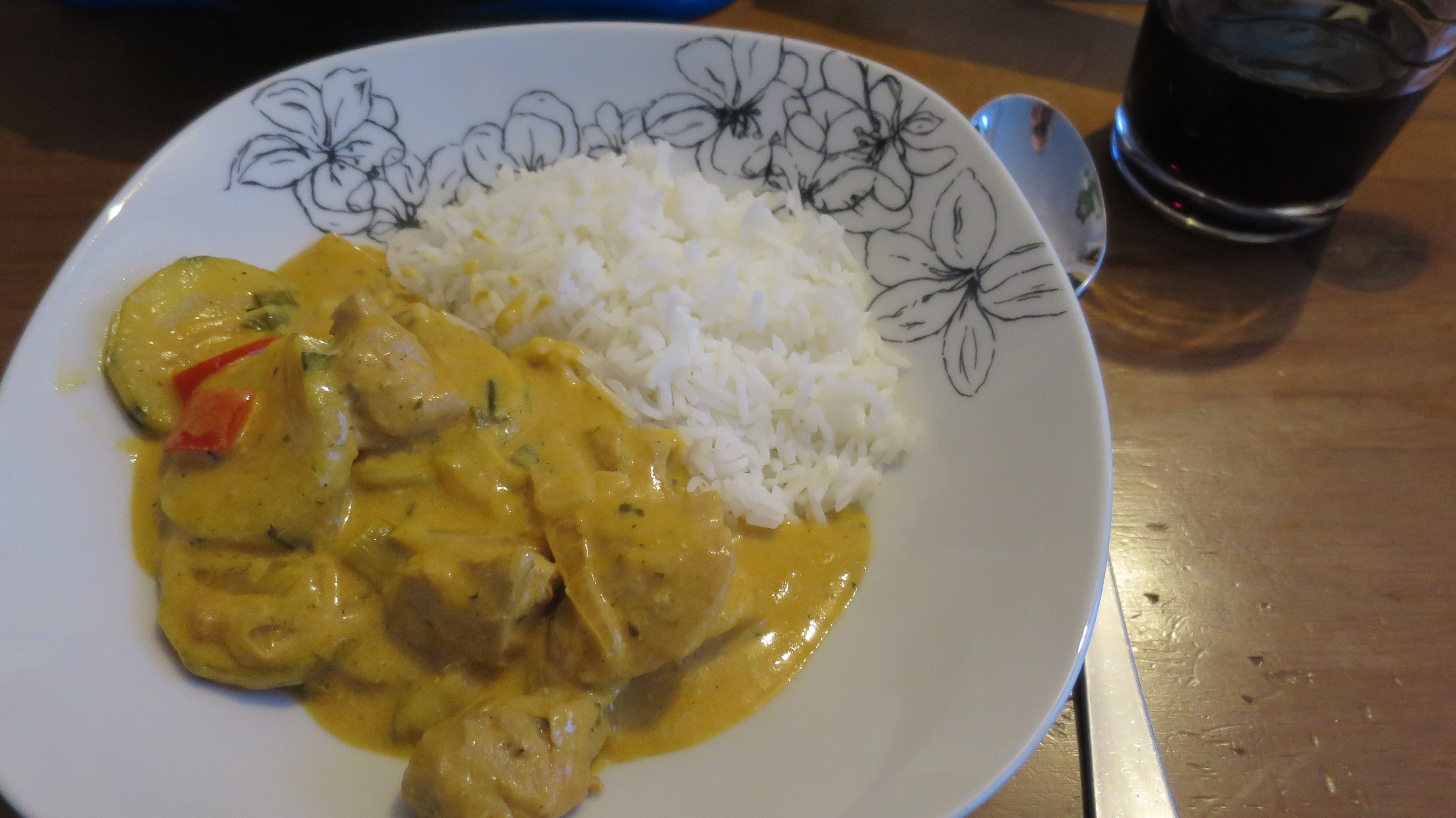 Scharfes Kokos Curry mit Reis
